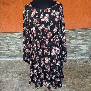 Long sleeve floral dress